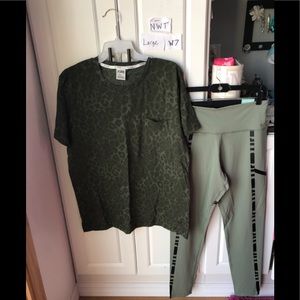 NWT Victoria Secret pink large tee & leggings set
